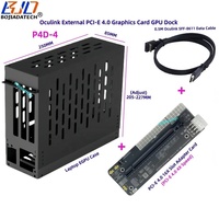 Boîtier EGPU pour ordinateur portable, carte graphique externe Oculink, station d'accueil GPU, fente PCI-E 16X (PCIe 4.0 X4), carte adaptateur + câble de données SFF-8611 50CM