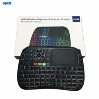 SYTA Air Mouse M9 Télécommande sans fil rechargeable avec clavier rétroéclairé pour mini PC, Smart TV et décodeur, projecteur