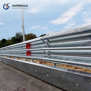 Run-Off-<strong>Road</strong> Crash Protection Galvanized 12-Gauge Thrie Beam <strong>Guardrail</strong> Corrosion-Resistant Triple <strong>Wave</strong> Beam <strong>Guardrail</strong> - Product Image 3