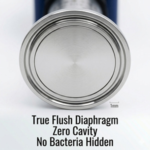 Sensor industrial para pasta viscosa y jarabe, con diafragma de limpieza Tri-Clamp de 1.5" y 2", sin obstrucciones - Product Image 6