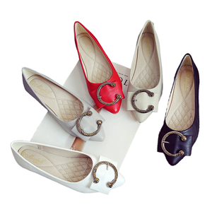 Zapatos Planos de Mujer para Verano y Otoño, Zapatos de Oficina Sin Cordones con Brillantes, Zapatos Planos de Cuero para Exteriores - Product Image 1