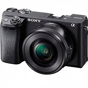 Appareil photo hybride Sony Alpha a6400 compact APS-C avec objectif interchangeable, vidéo 4K, écran inclinable et objectif 16-50 mm - Compatible monture E Noir - Product Image 1