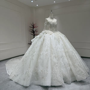 Vestidos de Novia Modernos y Lujosos Xx51, Vestidos de Novia con Escote Corazón, Vestidos de Novia con Pedrería, Espalda Descubierta, Cola de Capilla, Largos hasta el Suelo - Product Image 3