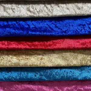 Одноцветное велюровое шелк стрейч утка Бонд креп раздавить алмазную бархатные обивочные ткани с добавлением полиэстера бэк-скрепленный