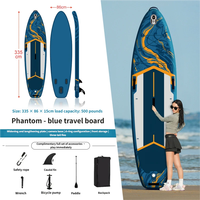 Planche à pagaie gonflable polyvalente avec construction en PVC double épaisseur, écologique et portable pour le surf en vagues