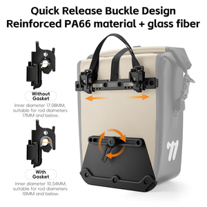 WEST BIKING - Bolsa de Alforjas para Bicicleta de Liberación Rápida, 28L, Gran Capacidad, Impermeable, Estable, para Ciclismo, Senderismo, Almacenamiento, Bolsa de Hombro - Product Image 3