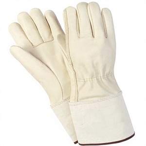 Gants de soudage TIG en cuir véritable, gants de soudage TIG, gants de sécurité, longueur poignet, respirants, non doublés, style uni, usage quotidien - Product Image 1