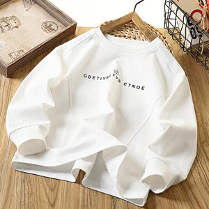 Otoño 2025 Camiseta de manga larga de moda para niños 100% algodón cuello redondo Base Top para niños grandes camiseta ropa - Product Image 4