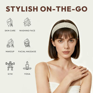 Bandeau en dentelle pour femme, style vintage, élastique, couleur unie, accessoire de coiffure décontracté, Yiwu HB003 - Product Image 4