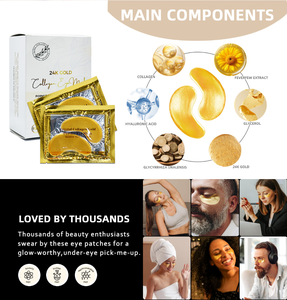 แผ่นมาส์กใต้<span class=keywords><strong>ตา</strong></span>คอ<span class=keywords><strong>ล</strong></span><span class=keywords><strong>ล</strong></span>าเจนทองคำ 24K ช่วยเติมความชุ่มชื้น <span class=keywords><strong>ล</strong></span>ดรอยคล้ำ เหมาะสำหรับใช้ที่บ้าน - Product Image 6