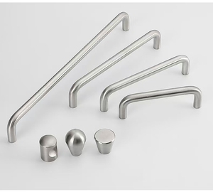 Hot Sale Solid 304 Stainless Steel Cabinet Handles Black Brushed Silver Wardrobe Handle U Shape Bridge Furniture Drawer <strong>Knobs</strong> - Product Image 6