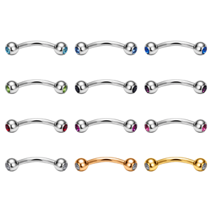 Anneaux de Sourcils en Titane ASTM F136 à Filetage Externe, Labrets, Piercings pour Cartilage d'Oreille, Hélix, <span class=keywords><strong>Prince</strong></span> <span class=keywords><strong>Albert</strong></span>, Piercings à Gemmes Colorées, Bijoux de Corps - Product Image 1
