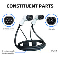 Chargeur de véhicule électrique Electrly T2 Type2 21kw 5 mètres, chargeur de véhicule électrique portable, câble de charge de véhicule électrique portable