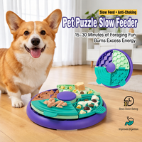Gamelle anti-glouton pour animaux de compagnie, bol d'alimentation ludique pour chiens et chats, base antidérapante, PP de qualité alimentaire, léger, pliable, portable, ralentit la vitesse d'eating