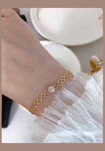 กำไลข้อมือเพชรแท้ Xinfly 18K ทองคำ ดีไซน์เรียบหรู สำหรับผู้หญิง ป้องกันการแพ้ ดีไซน์สวยงาม เหมาะเป็นของขวัญสำหรับเธอ - Product Image 6