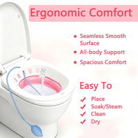 Bain de Siège de Gros Pliable, Bassin de Soins Post-partum, Siège de Toilette Pliant sans Squat pour Bain de Vapeur Yoni, Baignoire pour Femmes Enceintes et Personnes Âgées
