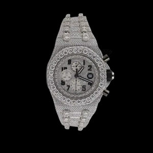 High on Demand Durable Moissanite Diamond Quartz <b>Watch</b> Men <b>Waterproof</b> Stainless Steel Casual Wristwatch Available For Sale - Product Image 5