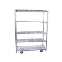 Chariot de transport robuste en acier inoxydable à mailles pour pépinières et fleurs, chariot danois, outils