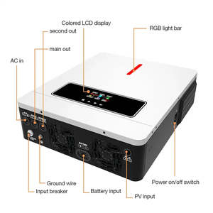 ระบบไฮบริดโซลาร์อัจฉริยะ 3kw 5kw 8kva 24V 48V 120A MPPT คลื่นไซน์บริสุทธิ์ แบบออฟกริด ออลอินวัน พร้อมฟังก์ชั่น WIFI - Product Image 2