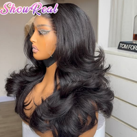 Perruque frontale en dentelle HD complète sans colle 13x6 en gros, cheveux indiens vierges, perruques de cheveux humains vierges bruts avec cuticules alignées