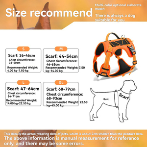 Imbracatura tattica ergonomica per cani protezione della colonna vertebrale senza sistema di distribuzione del peso regolabile per cani di servizio da pastore tedesco - Product Image 5
