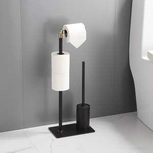 Moderno <span class=keywords><strong>Portarrollos</strong></span> <span class=keywords><strong>de</strong></span> <span class=keywords><strong>Papel</strong></span> Higiénico Independiente <span class=keywords><strong>de</strong></span> Acero Inoxidable con Juego <span class=keywords><strong>de</strong></span> Escobilla para Inodoro - Product Image 1