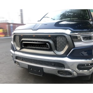 Grille de pare-chocs avant de voiture, grilles de course, calandre pour Dodge RAM 1500 2019-2021, kit carrosserie, accessoires de voiture - Product Image 4