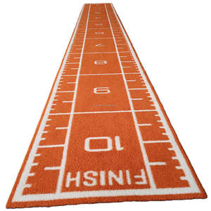 <span class=keywords><strong>Gazon</strong></span> <span class=keywords><strong>synthétique</strong></span> pour salle de sport 25 mm PP/PE, tapis d'herbe artificielle personnalisé avec logo, orange, pour piste de luge intérieure de salle de fitness - Product Image 5