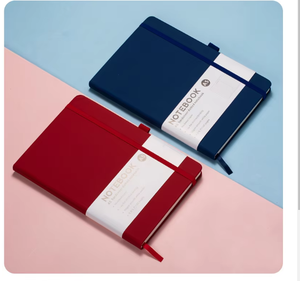 Carnet de notes professionnel personnalisé à spirale avec reliure agrafée, couverture en tissu et sangle en cuir PU <span class=keywords><strong>Macaron</strong></span>, épaissi, idéal comme cadeau simple - Product Image 1