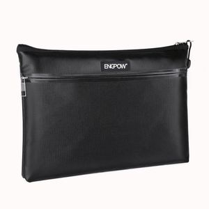 CUSTOM Hot Selling Fireproof Waterproof File Document Bag Two <b>Pockets</b> Two Zippers Safe Money Coin Storage for Women Men - Product Image 3