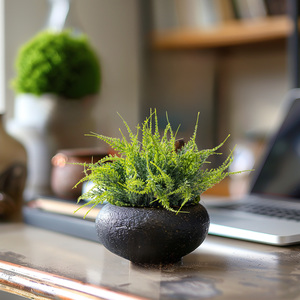 Mini bonsái artificial Aloe <span class=keywords><strong>Vera</strong></span> árbol plástico simulación hierba maceta para el hogar jardín Oficina escritorio decoración para cumpleaños - Product Image 1