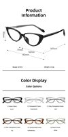 Lunettes de protection des yeux OEM ODM, style œil de chat, TR90, filtre anti-lumière bleue, monture optique tendance pour femmes, pour utilisation sur ordinateur et mobile