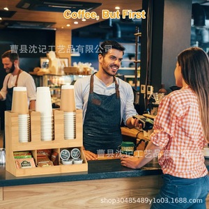 Support de rangement pour dosettes de café en bambou, 4,33 pouces, écologique, organisateur pour la maison et le bureau - Product Image 3