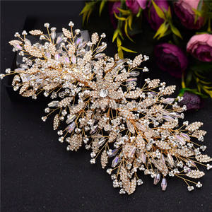 RE4260 Diadema de Novia Vintage de Lujo con Pedrería para Aniversario de Bodas y Compromiso - Elegante Accesorio para el Cabello con Diseño de Vid Plateada y Dorada - Product Image 2