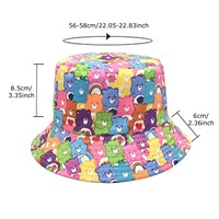 Chapeau Bob de Pêcheur en Polyester Imprimé Uni Respirant pour Homme, Protection Solaire Extérieure Décontractée à Bord Court