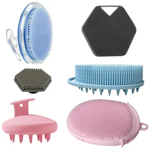 MHC prodotti da bagno esfoliante massaggio del cuoio capelluto lavaggio del viso bagno grazioso pennello in silicone spazzole da bagno spugne scrubber