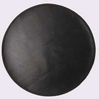 Pont de haute qualité Protection ignifuge cuisson BBQ Camping utilisation braises rond noir enduit silicone foyer tapis