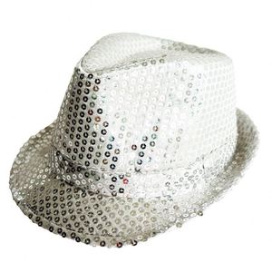 Chapeaux de spectacle magique à paillettes argentées, tendance et élégants, adaptés aux adultes et aux enfants, pour fêtes et jazz, vente en gros - Product Image 4