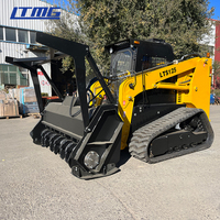 Vente directe EPA EURO5 75HP 100HP 125HP Grande chargeuse compacte à chenilles avec double trancheuse