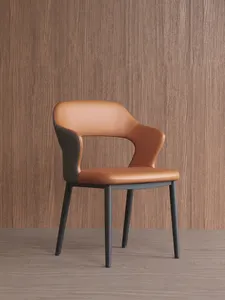 Furnitur rumah gaya mewah Modern terbaru kursi ruang makan kursi makan berlapis kulit