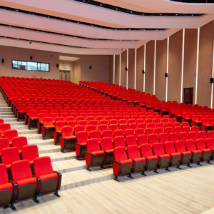 Auditorium ghế chỗ ngồi nhựa nhà hát với văn bản Pad hội nghị hội trường Ghế Nhà thờ ghế - Product Image 2