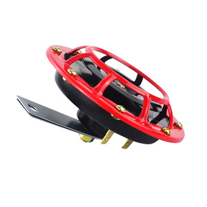 FQT Dual Car Horn 12V Red Cone High Low Tone With <b>Bracket</b> For Vehicle Upgrade - Product Image 3