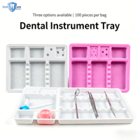 Boîte à instruments dentaires jetables de haute qualité, plateau de rangement en plastique pour instruments buccaux, plateau de rangement pour placer les outils dentaires