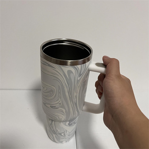 multiple colors powder coated travel mugs water bottle <strong>simply</strong> <strong>modern</strong> stainless steel 20oz 30oz 40oz <strong>tumbler</strong> with handle v2 - Product Image 3