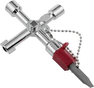 <span class=keywords><strong>Clé</strong></span> triangulaire multifonctionnelle à 4 voies Plombier Électricien <span class=keywords><strong>Gaz</strong></span> <span class=keywords><strong>Compteur</strong></span> électrique Cabinets Purge Radiateur Outil - Product Image 4