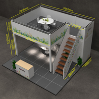 Stand de salon professionnel à deux niveaux TIANYU, structure robuste, composants modulaires en aluminium, unité d'exposition mondiale