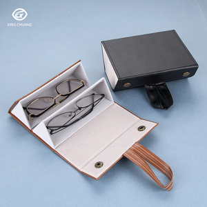 Estuche portátil multicompartimento para <span class=keywords><strong>gafas</strong></span> de cuero de gran capacidad, <span class=keywords><strong>caja</strong></span> de almacenamiento multifuncional para <span class=keywords><strong>gafas</strong></span> de sol con sistema Multi-Link - Product Image 5