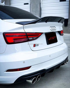 ปีกท้ายรถคาร์บอนไฟเบอร์แท้แบบ R สไตล์ R สำหรับรถ Audi A3 RS3 S3รถซีดาน8V ชุดบอดี้เลอร์ท้ายรถด้านหลังสปอยเลอร์2014-2020 - Product Image 4