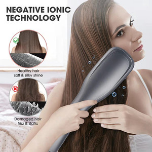Electric Hot Air Comb 3 In 1 Blow Dry Straighten Curl Ceramic Brush For Dry And Wet Hair Multifunctional Hair Styler - Product Image 4