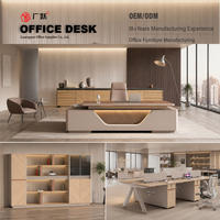 Bureau de direction moderne avec prise de courant intégrée, serrure à code sécurisée, grand espace de rangement pour bureau de direction